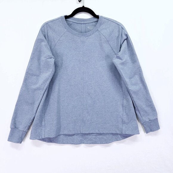 Athleta Sweatshirt Womens Small Farallon Swing Blue Heather Pullover Sweater - Picture 1 of 13